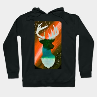 Meteor Shower Stag Deer Hoodie